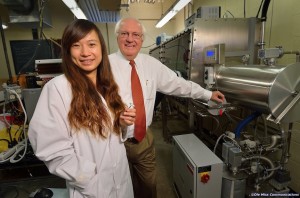 Charles Hussey, UM chair and professor of chemistry and biochemistry, saw his “Portable Aluminum Deposition System” named to R&D magazine's “Top 100” most innovative technologies introduced in 2013. The award is considered the “Oscar” for inventors. Hussey worked closely with postdoctoral research associate Li-Hsien Chou to develop PADS.