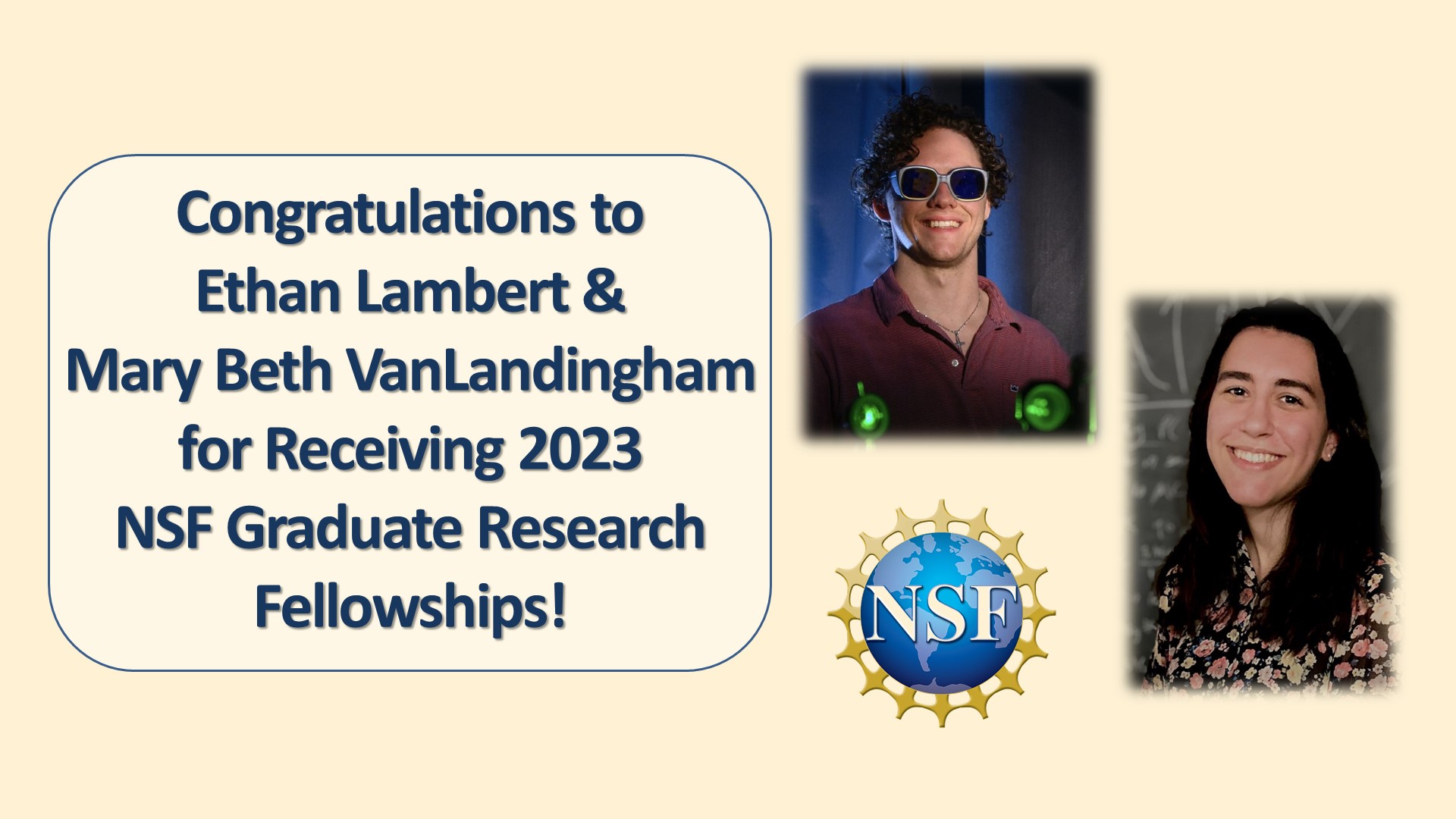 Two Senior Bs Chemistry Majors Receive 2023 Nsf Graduate Research Fellowships Department Of 1853